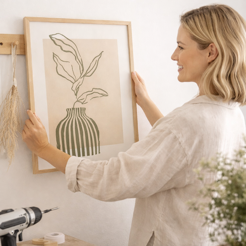 Green Boho Art Canvas