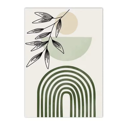 Green Boho Art Canvas