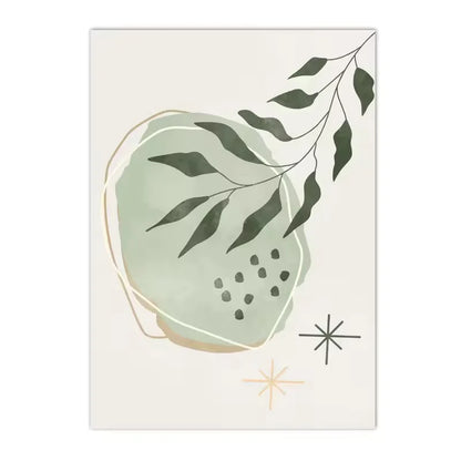Green Boho Art Canvas