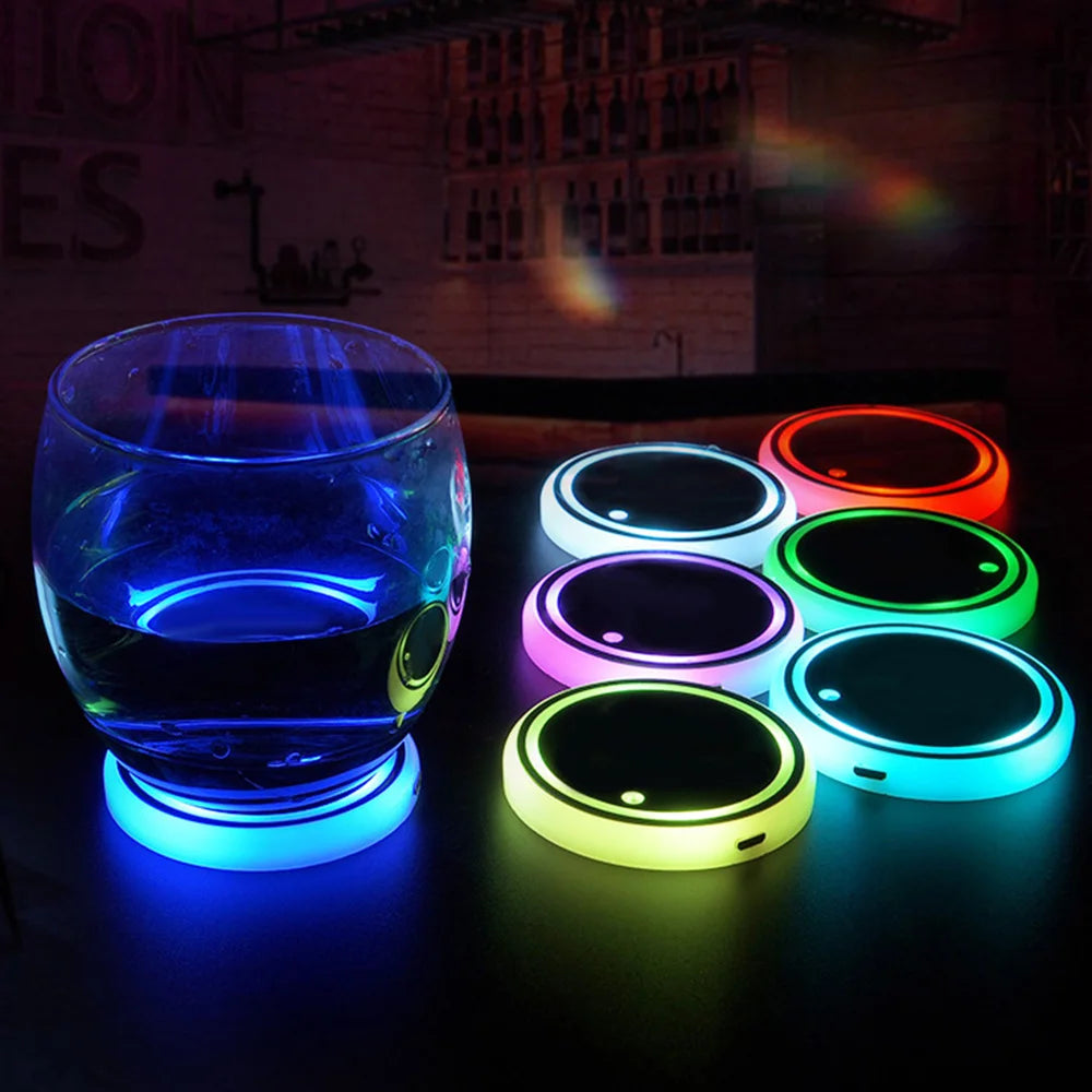 LED Coaster Cup Holder
