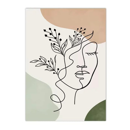 Green Boho Art Canvas