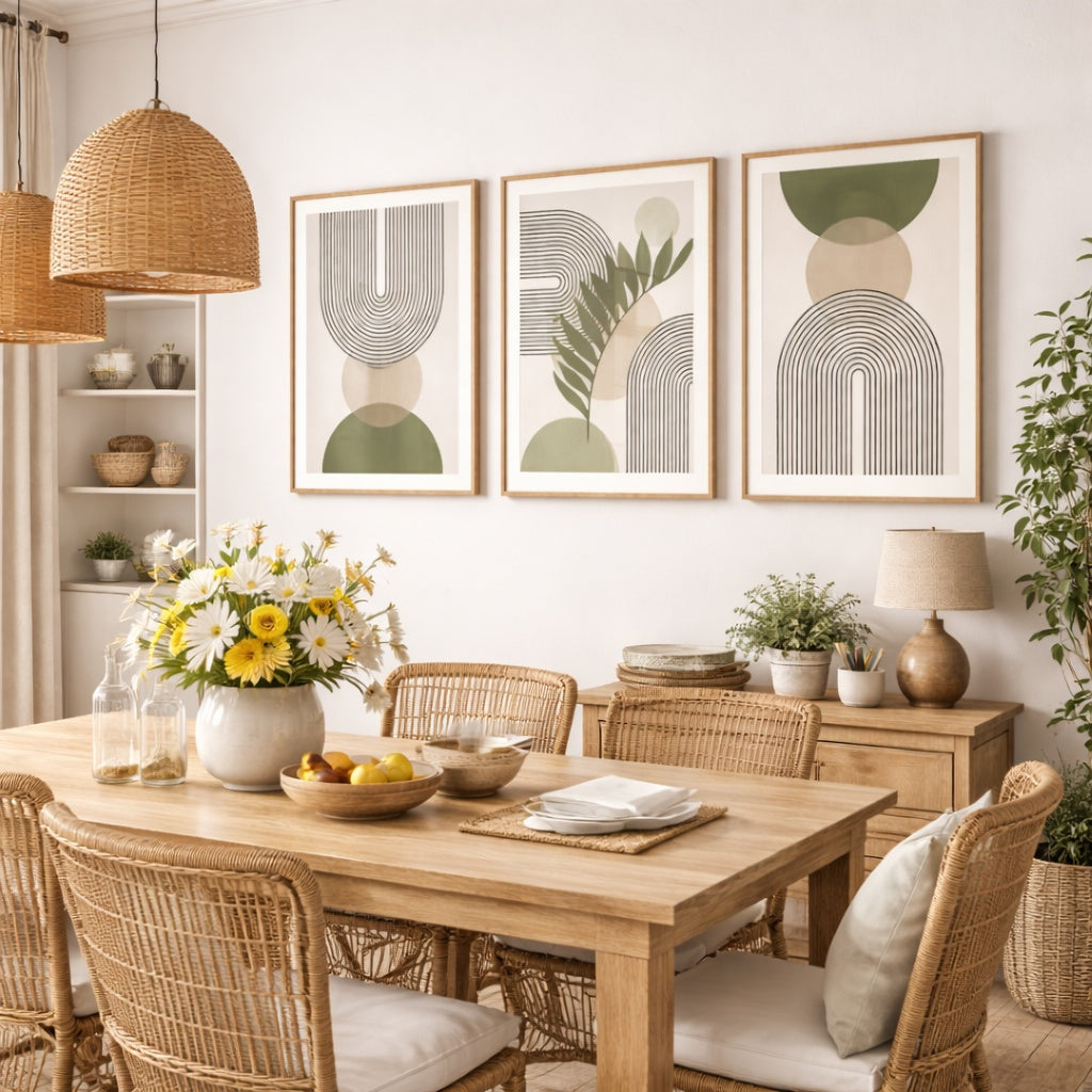 Green Boho Art Canvas